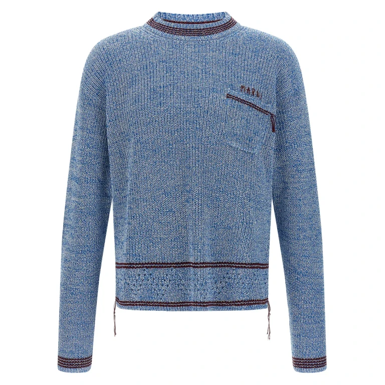 Marni Pull Col Rond - Bleu Clair