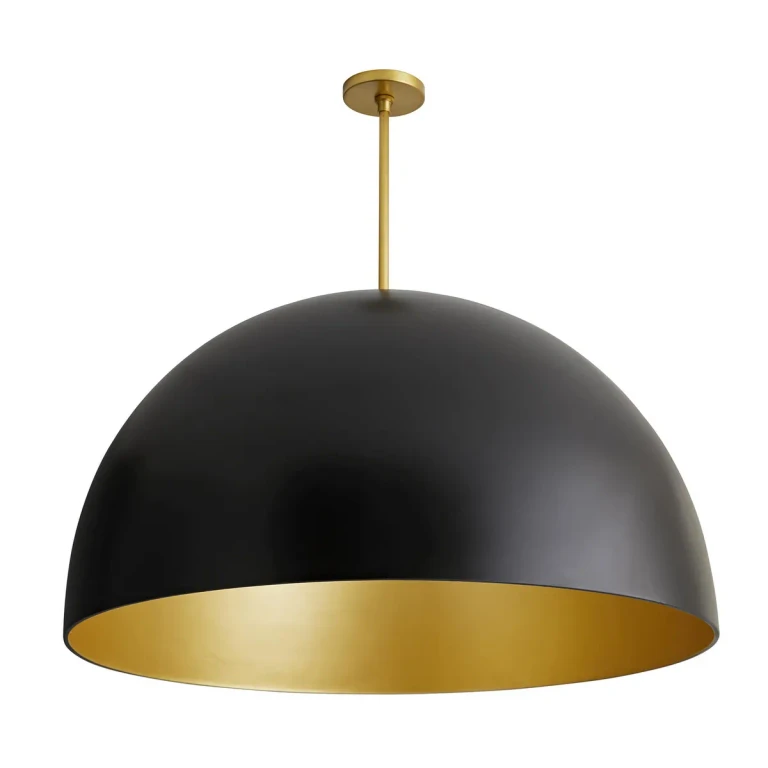 Black One Light Pendant from the Pascal Collection
