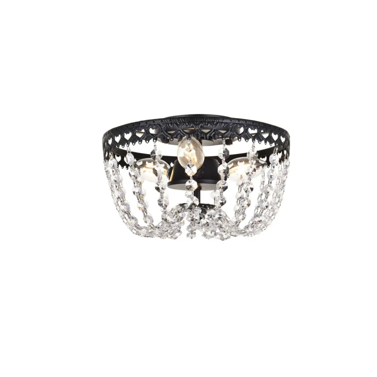 Black Three Light Flush Mount from the Kylie Collection