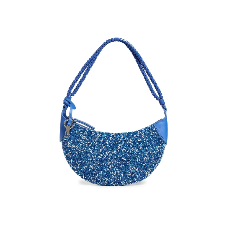 Polo Ralph Lauren Polo ID Beaded Mini Shoulder Bag Pool Blue One Size