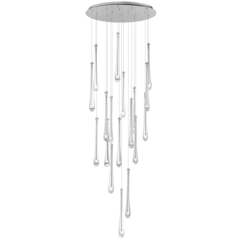 Satin Nickel LED Pendant from the Stillo Collection