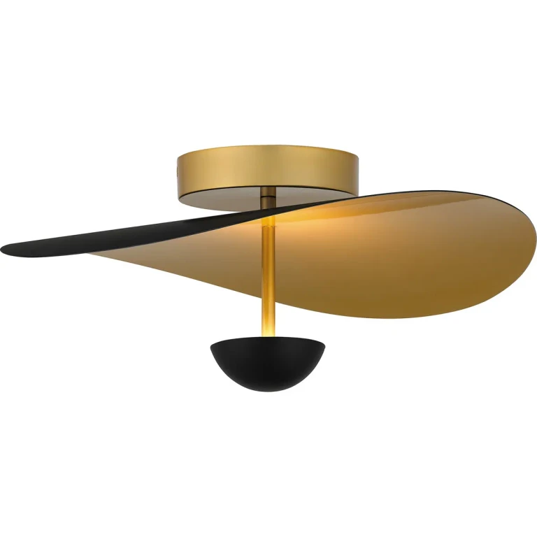 Matte Black LED Semi Flush Mount from the Azure Collection