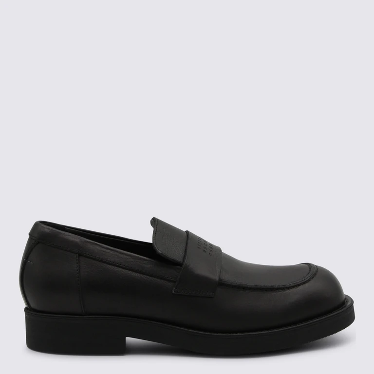Mm6 Maison Margiela Flat Shoes Black Upper: Bovine Leather - Men