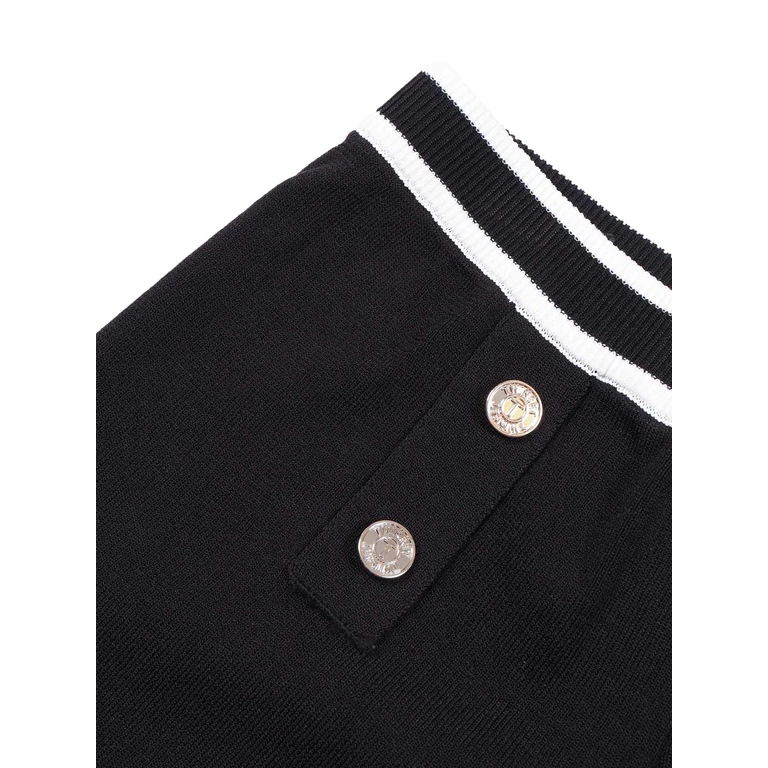 Twin Set Girl SET T-SHIRT AND SHORT Black