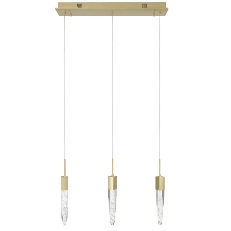 Brushed Brass LED Pendant from the Aspen Collection