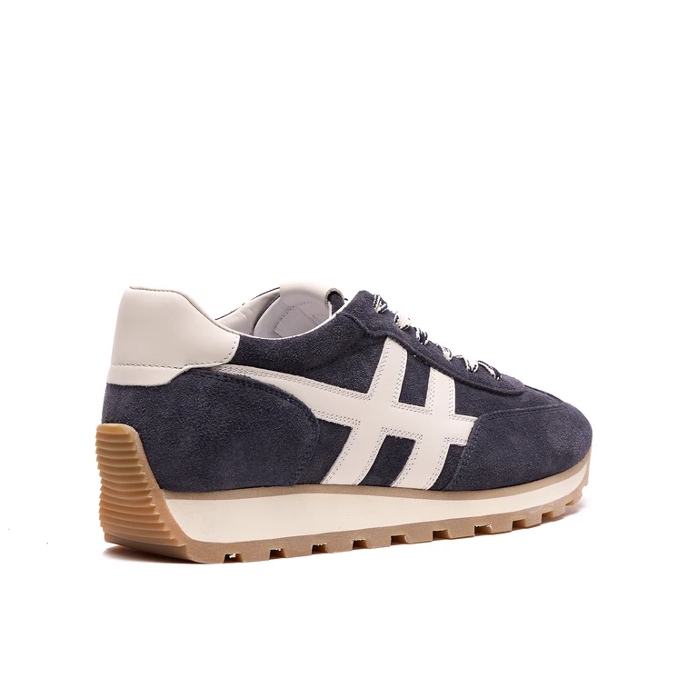 Hogan Sneakers Blue Leather And Suede - Men