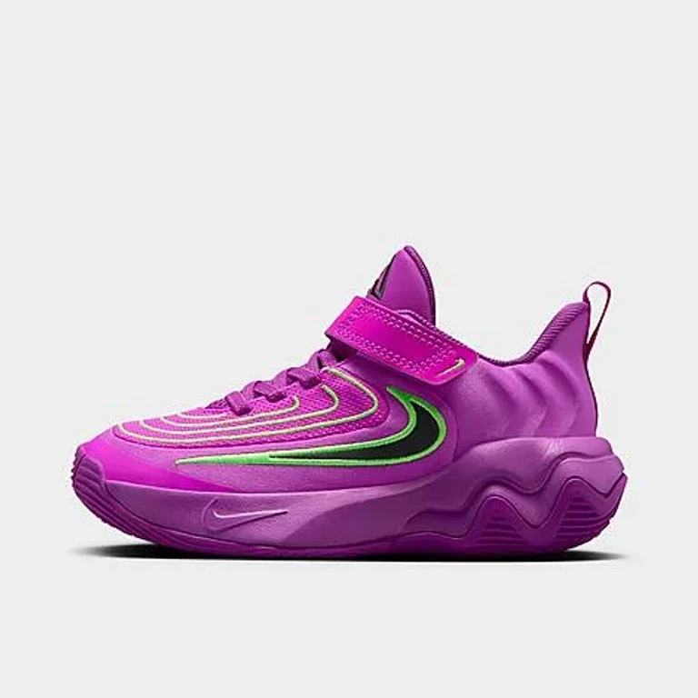 Little Kids Giannis Immortality 4 Stretch Lace Basketball Shoes in Black/White/Laser Fuchsia Size: 10.5