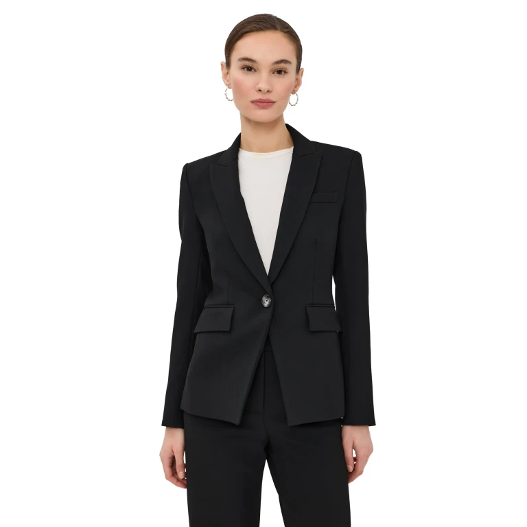 Veronica Beard Single Breasted Miller Dickey Blazer Navy 0