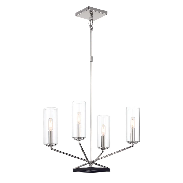 Highland Crossing 4-Light Chandelier in Coaled Nickel Highlight