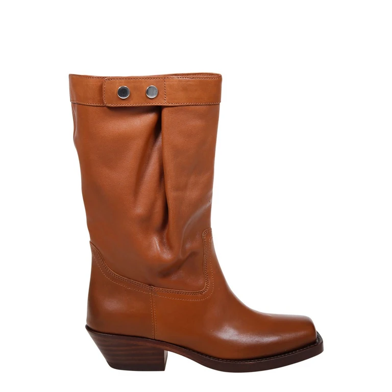 Marant Étoile Ademe Square Toe Biker Boots