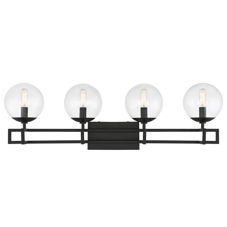 Crosby 4-Light Bathroom Vanity Light in Matte Black