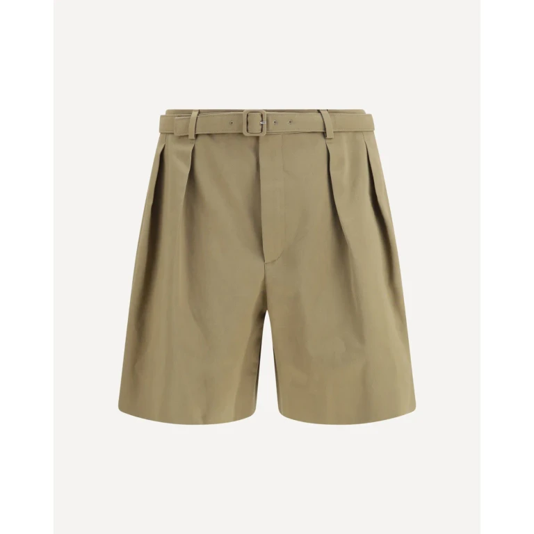 SAINT LAURENT Pleated belt Shorts Male 50