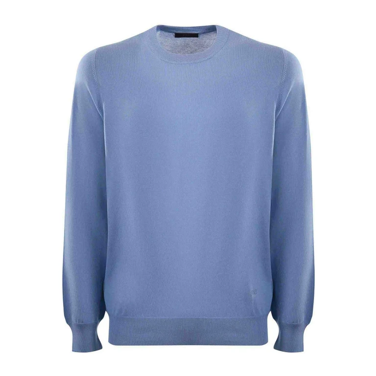 Fay Pull Col Rond - Bleu Clair