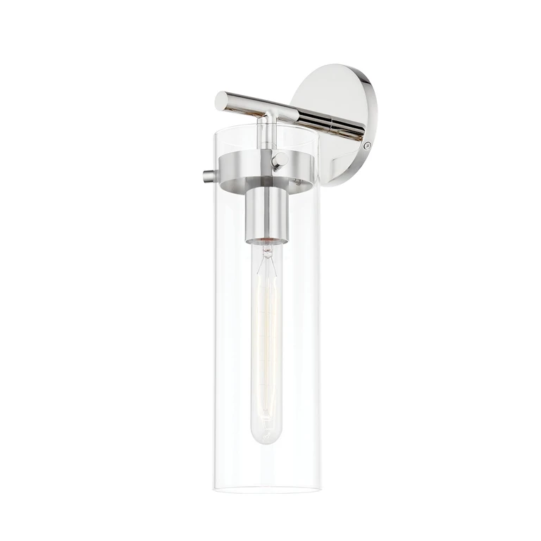 Polished Nickel One Light Wall Sconce from the Haisley Collection