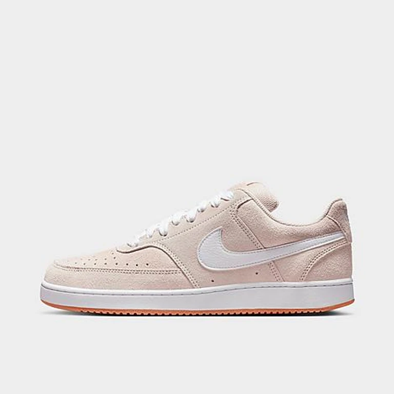Nike Men's Court Vision Low FL Casual Shoes in Light Orewood Brown/Gum Medium Brown/White Size: 6.0