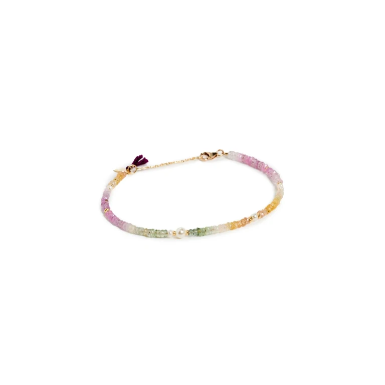 SHASHI Ella Gemstone Bracelet Multi Sapphire One Size