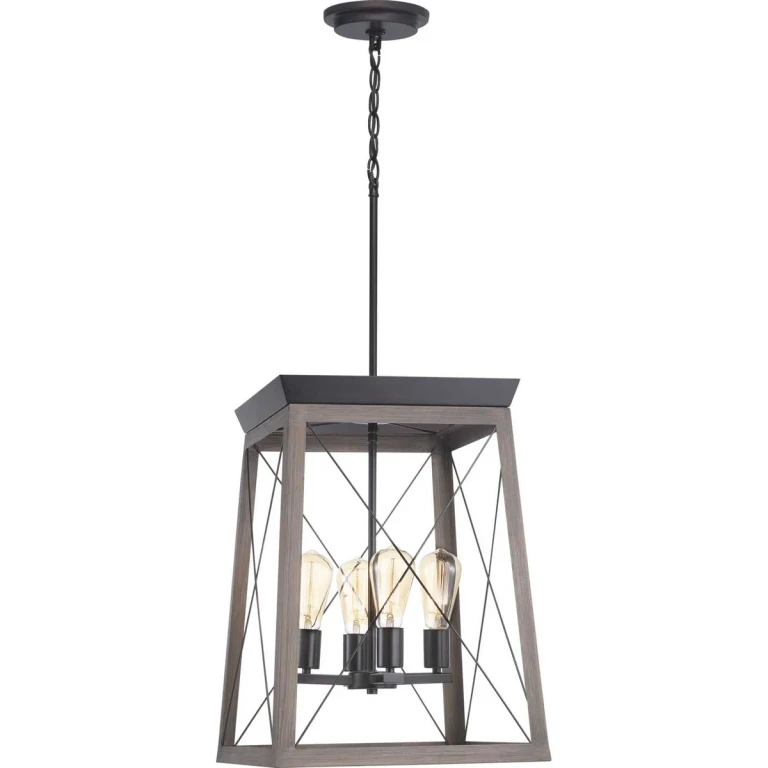 Antique Bronze Four Light Foyer Pendant from the Briarwood Collection