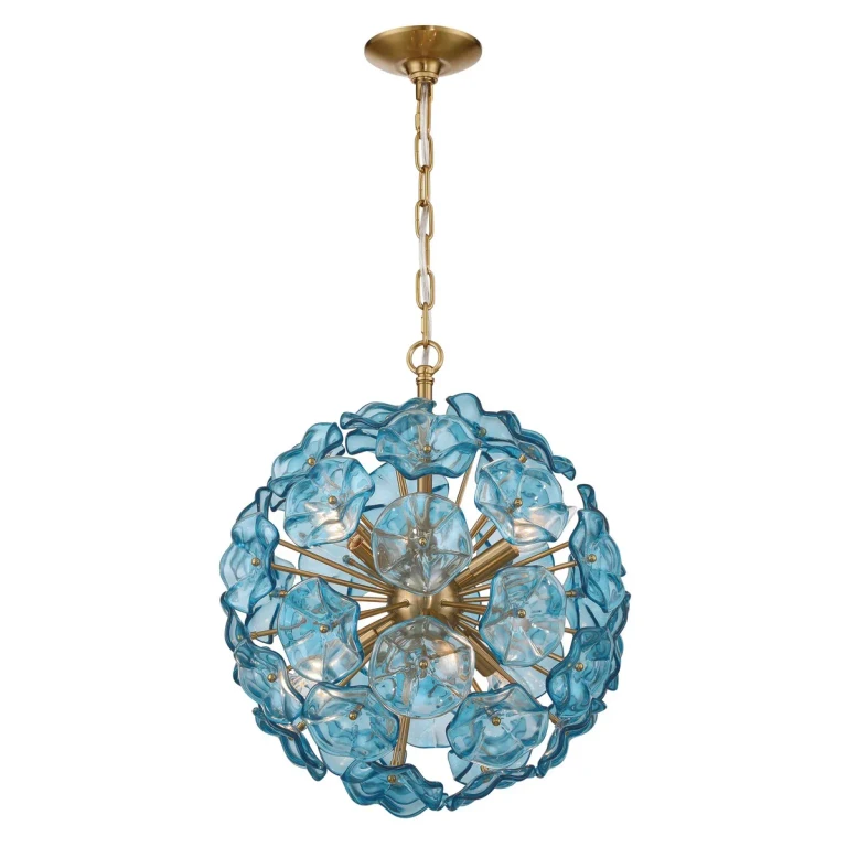 Aged Brass Chandelier from the Esme Collection