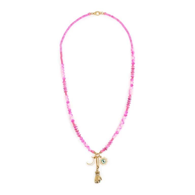 Elizabeth Cole Luana Necklace Pink One Size