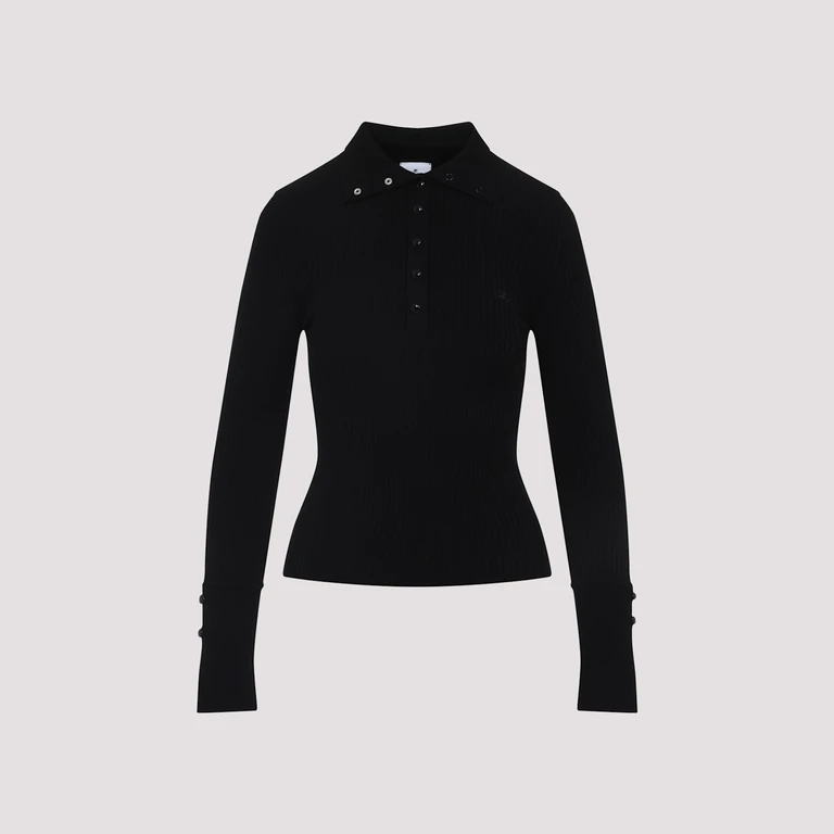 Courrèges Classic Ribbed Polo