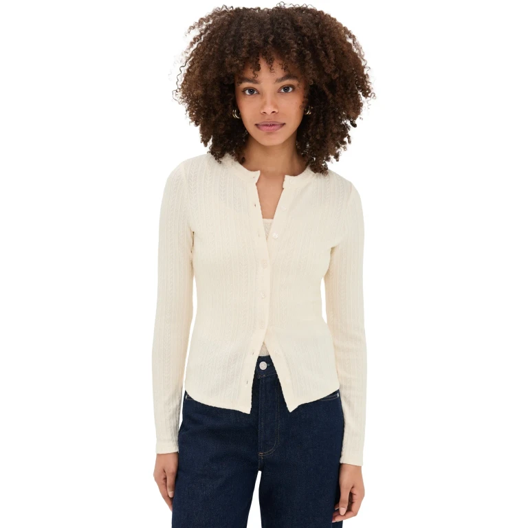 Veronica Beard Jean Lira Cardigan Ecru M