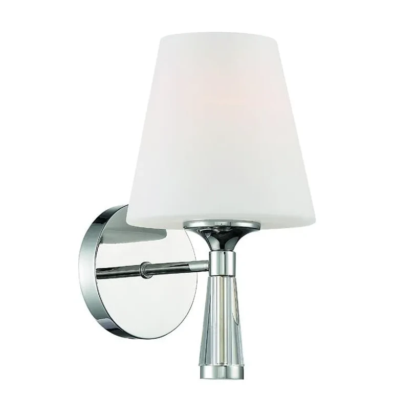 Crystorama Ramsey Wall Sconce in Polished Nickel
