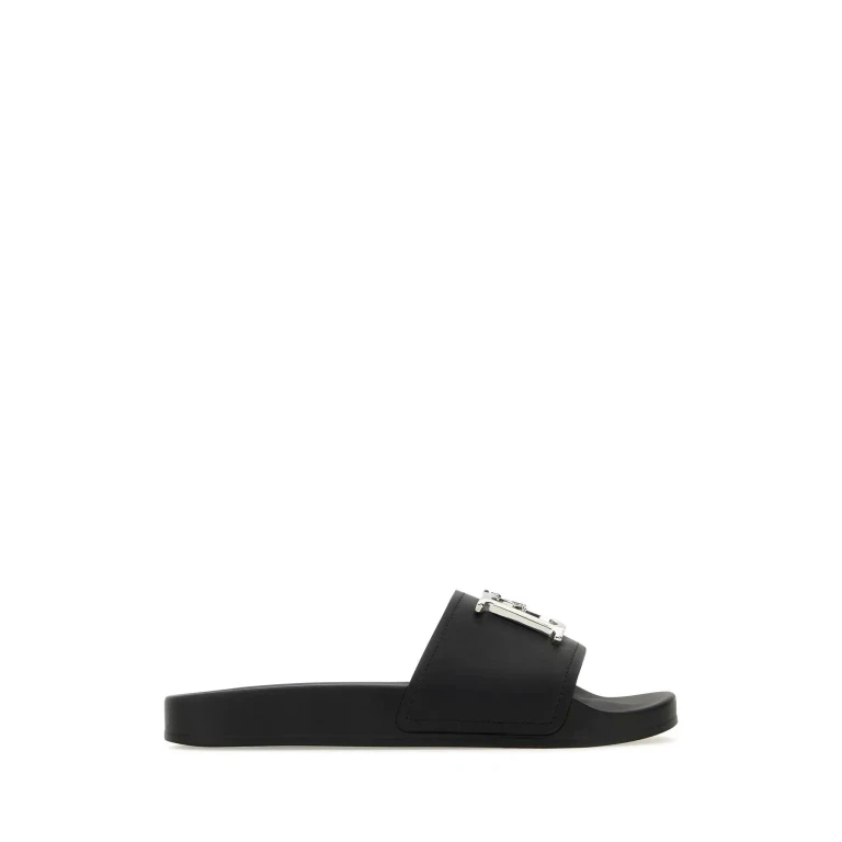 Mules Dsquared2 em pele preta D2