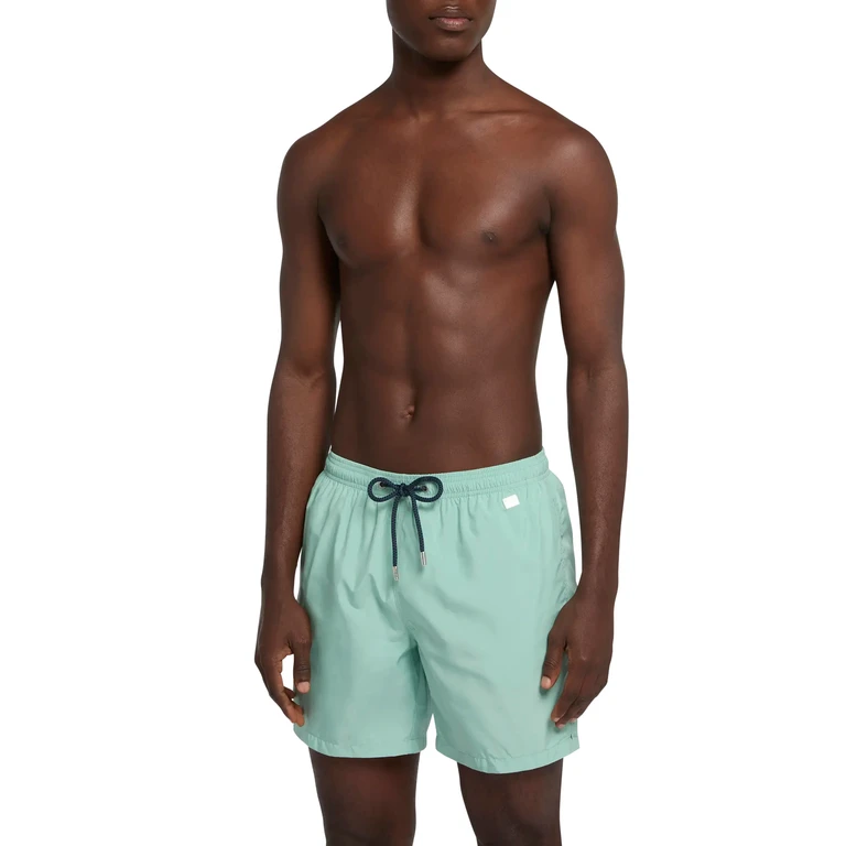Mc2 Saint Barth Lightweight Fabric Sage Green Swim Shorts Lighting Pantone Pantone Special Edition Swimshort - Men