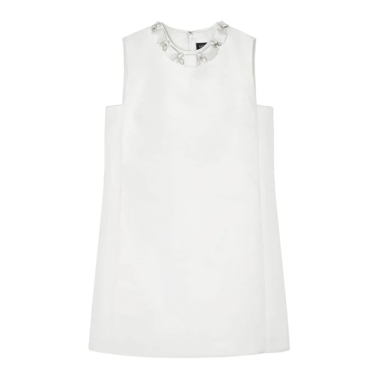 Versace White Silk Blend Dress