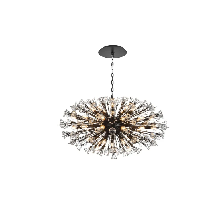 black 38 Light Pendant from the Vera Collection