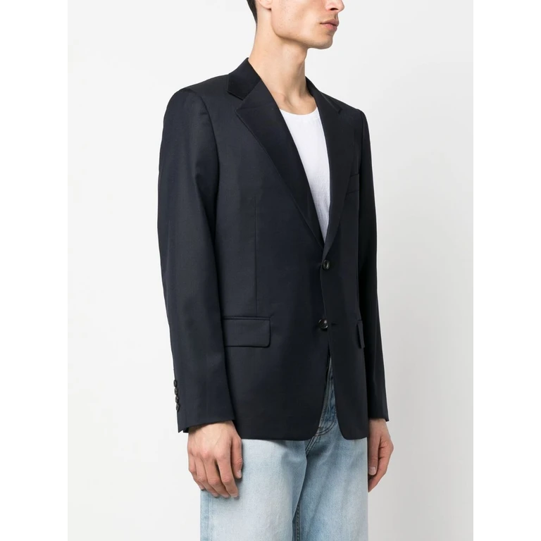 Lanvin Jackets Blue Wool - Men