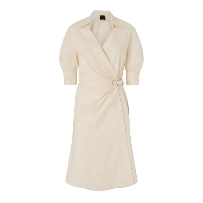 Pinko Robe Au Genou - Beige Clair