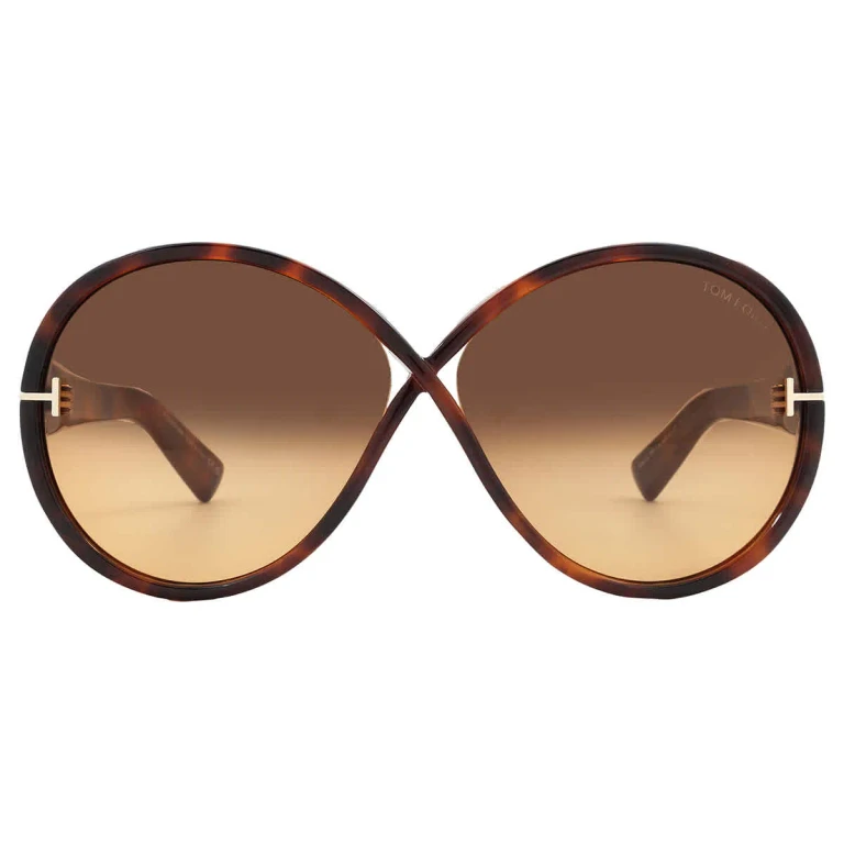 Tom Ford Edie Brown Gradient Butterfly Ladies Sunglasses FT1116 53F 64