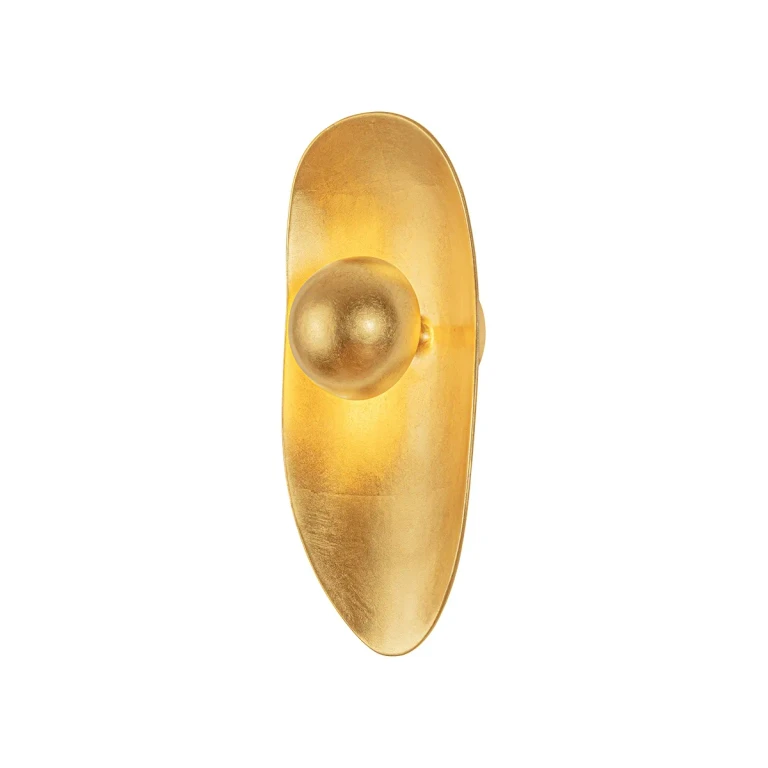 Vintage Gold Leaf LED Wall Sconce from the Meena Collection
