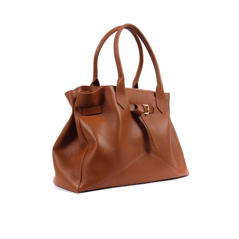 Ballantyne KATE BAG L Brown Calf Leather Small Grain - Women
