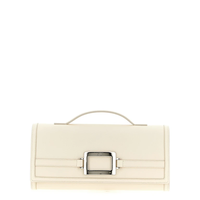 Roger Vivier White Calfskin Clutch Bag - Women