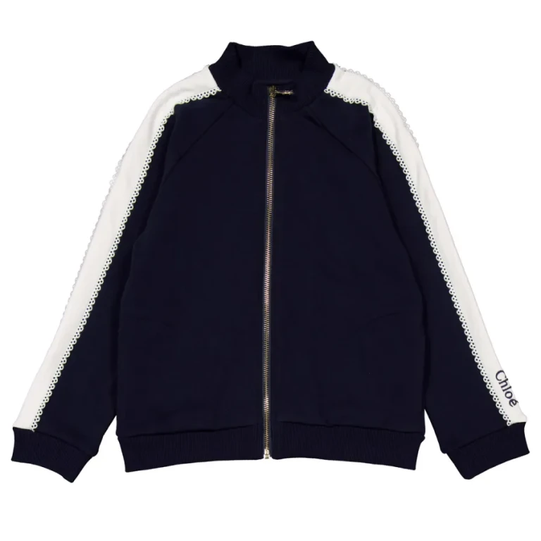Chloe Girls Frill-Trim Cotton Zip-Up Sweatshirt, Size 8Y