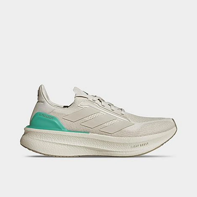 adidas Men's Ultraboost 5X Running Shoes in Orbit Grey/Court Green Size: 7.5