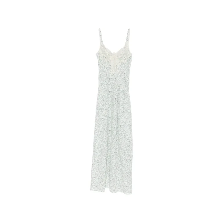 Robe longue en dentelle à fleurs Ermanno Scervino
