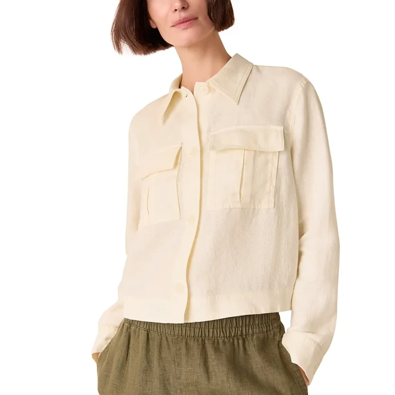 Whistles Abby Linen Casual Jacket
