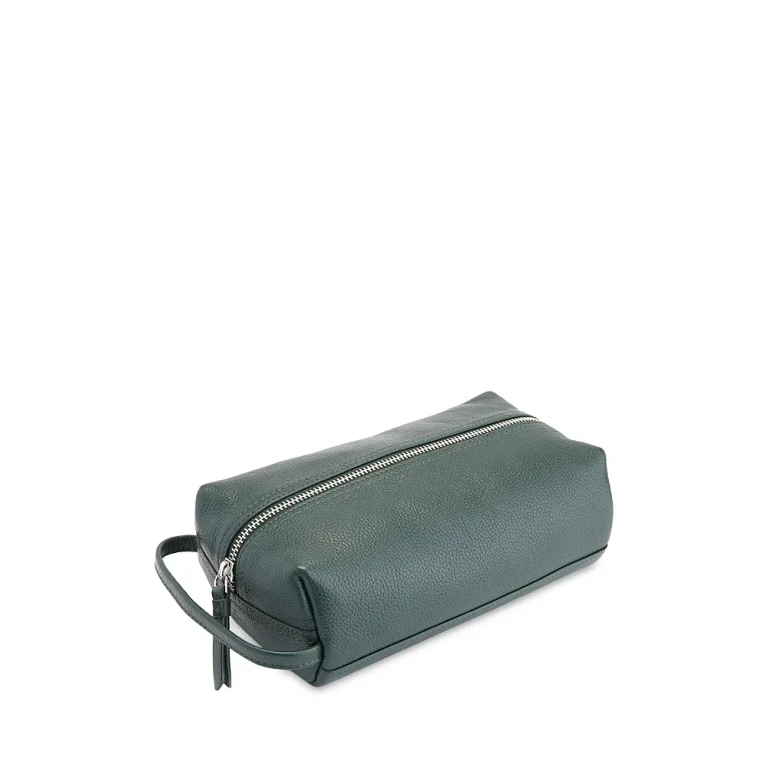 Royce New York Leather Compact Toiletry Travel Bag