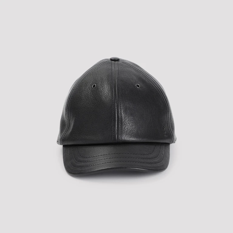 Saint Laurent Leather Cap