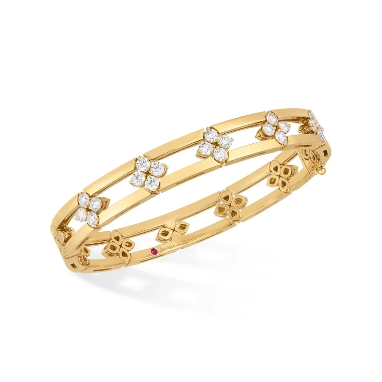 Roberto Coin 18K Yellow Gold Diamond Love in Verona Bangle Bracelet