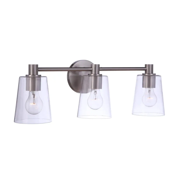 Emilio 3-Light Bathroom Vanity Light in Brushed Polished Nickel