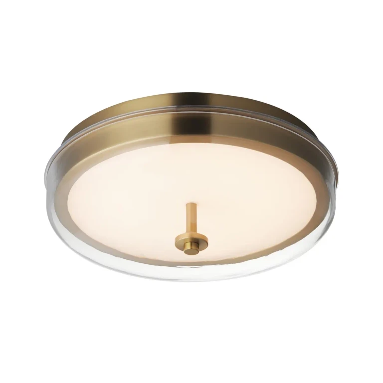 Natural Aged Brass LED Flush Mount from the Voto Collection
