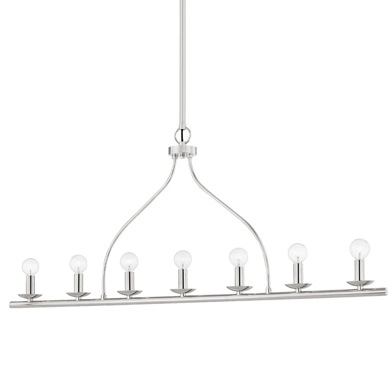 Mitzi Kendra 7-Light Kitchen Island Light in Polished Nickel