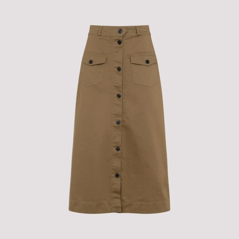 Saia midi de nylon Saint Laurent