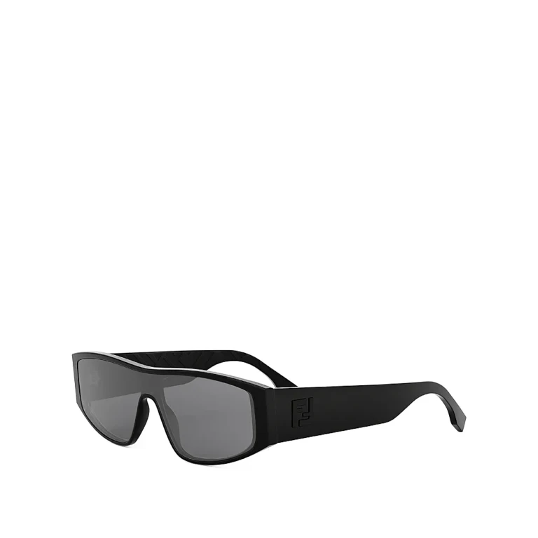 Fendi Ff Squared Geometric Shield Sunglasses, 133mm