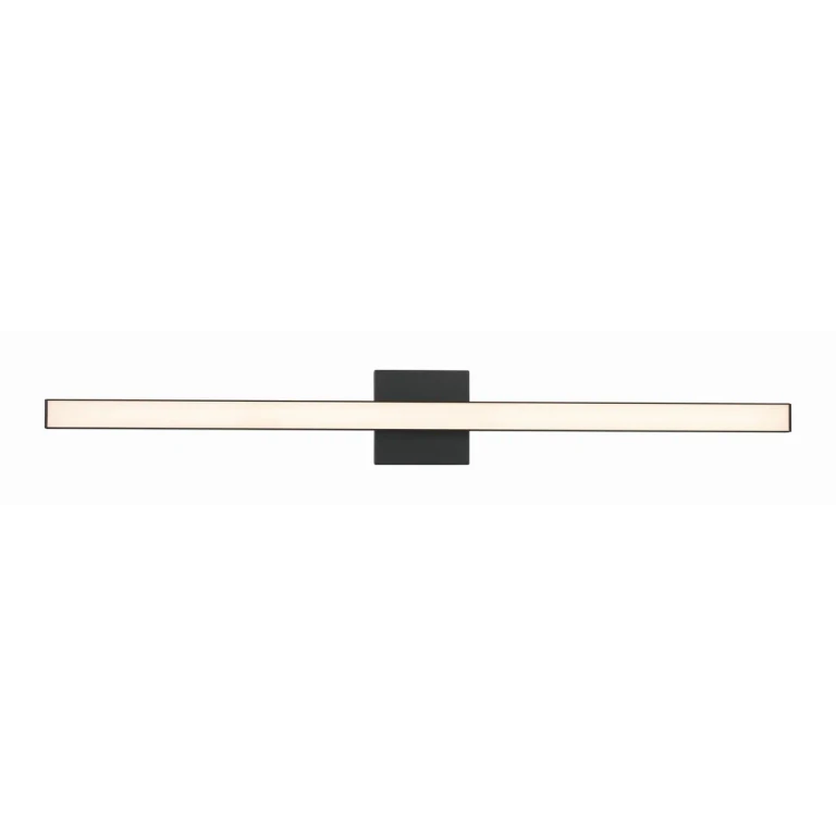 Flat Black LED Bathroom Vanity Light from the Trim Collection