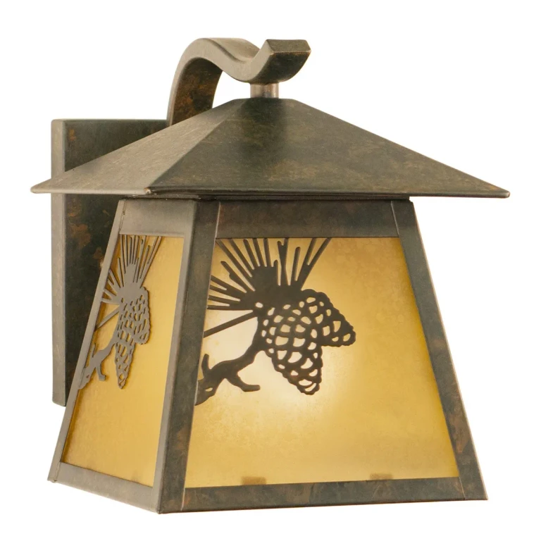 Olde World Patina One Light Outdoor Wall Mount from the Whitebark Collection